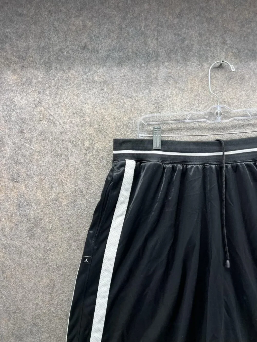 Jordan Shorts Mens 3XL Black Basketball Mesh Colorblock Logo Jumpman 12 Inseam